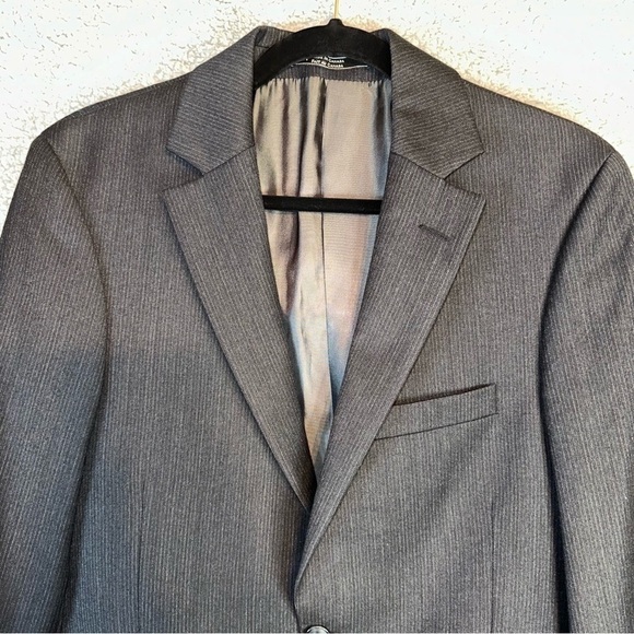 Theory Single Breasted Tailored Dark Gray Men's 38 Regular 30 Blazer - Picture 3 of 15